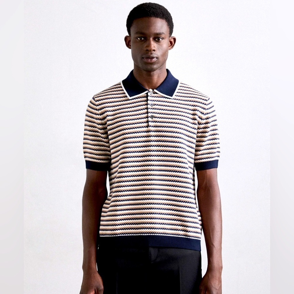 New NWT Missoni Men’s Zig Zag Polo Shirt MSRP $810